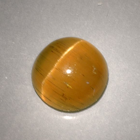 Cat's Eye Apatite Gemstone in 8 mm (calibrated) Size for Sale, Cat's Eye Apatite Stone in Honey Color