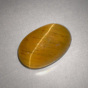 Cat's Eye Apatite Gemstone in 9.5 x 6.2 mm Size for Sale, Cat's Eye Apatite Stone in Greenish Golden Color