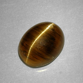 2.64 ct Yellow Cat's Eye Apatite Stone, Natural Cat's Eye Apatite in Oval Cabochon Shape for Sale