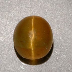 1.90 ct Yellow Cat's Eye Apatite Stone, Natural Cat's Eye Apatite in Oval Cabochon Shape for Sale