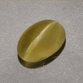 Cat's Eye Apatite Gemstone in 7.7 x 5.3 mm Size for Sale, Cat's Eye Apatite Stone in Greenish Golden Color