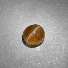 1.61 ct Yellow Cat's Eye Apatite Gemstone, Cat's Eye Apatite Gem in Oval Cabochon Shape for Sale.