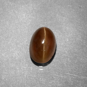 2.18 ct Yellow Cat's Eye Apatite Stone, Natural Cat's Eye Apatite in Oval Cabochon Shape for Sale
