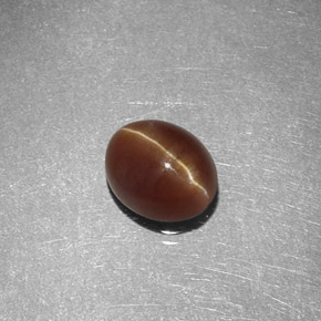 1.47 ct Yellow Cat's Eye Apatite Gemstone, Cat's Eye Apatite Gem in Oval Cabochon Shape for Sale.