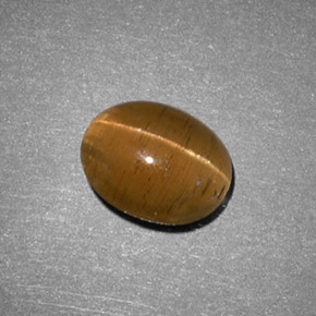 2.05 ct Yellow Cat's Eye Apatite Stone, Natural Cat's Eye Apatite in Oval Cabochon Shape for Sale