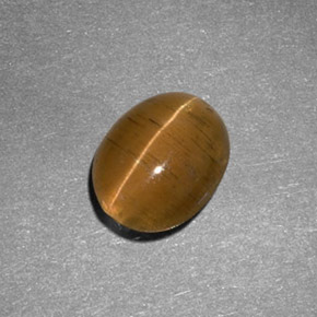 Cat's Eye Apatite Gemstone in 8.6 x 7 mm Size for Sale, Cat's Eye Apatite Stone in Greenish Golden Color