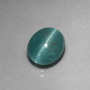 2.1 Carat Blue Green Cat's Eye Apatite Gem from Kenya Natural and Untreated