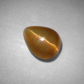 Cat's Eye Apatite Gemstone in 8.5 x 6.8 mm Size for Sale, Cat's Eye Apatite Stone in Yellow Green Color