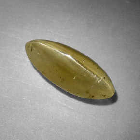 3.69 ct Green Cat's Eye Apatite Stone, Natural Cat's Eye Apatite in Marquise Cabochon Shape for Sale