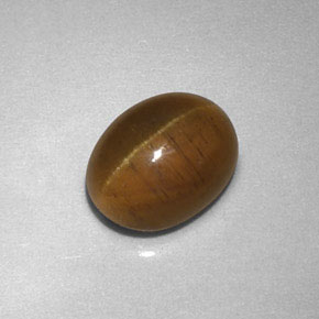 2.85 ct Yellow Cat's Eye Apatite Stone, Natural Cat's Eye Apatite in Oval Cabochon Shape for Sale