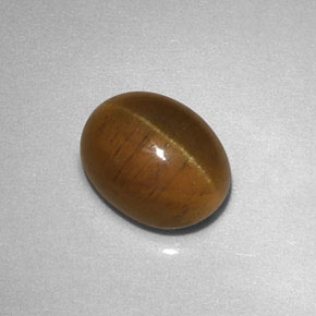 Cat's Eye Apatite Gemstone in 8.7 x 6.6 mm Size for Sale, Cat's Eye Apatite Stone in Greenish Golden Color
