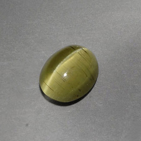 Cat's Eye Apatite Gemstone in 7.4 x 5.9 mm Size for Sale, Cat's Eye Apatite Stone in Golden Green Color