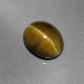 Cat's Eye Apatite Gemstone in 7.9 x 6.5 mm Size for Sale, Cat's Eye Apatite Stone in Golden Green Color
