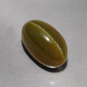 Cat's Eye Apatite Gemstone in 10.1 x 7.2 mm Size for Sale, Cat's Eye Apatite Stone in Golden Green Color