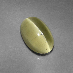 2.02 ct Green Cat's Eye Apatite Stone, Natural Cat's Eye Apatite in Oval Cabochon Shape for Sale