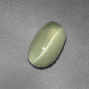 1.64 ct Green Cat's Eye Apatite Stone, Natural Cat's Eye Apatite in Oval Cabochon Shape for Sale