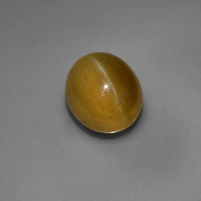5.60 ct Green Cat's Eye Apatite Stone, Natural Cat's Eye Apatite in Oval Cabochon Shape for Sale