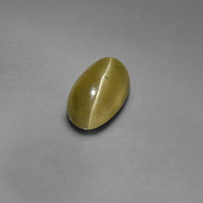 Cat's Eye Apatite Gemstone in 8.6 x 5.4 mm Size for Sale, Cat's Eye Apatite Stone in Golden Green Color