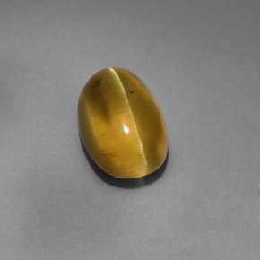 Cat's Eye Apatite Gemstone in 10.2 x 7.2 mm Size for Sale, Cat's Eye Apatite Stone in Golden Green Color