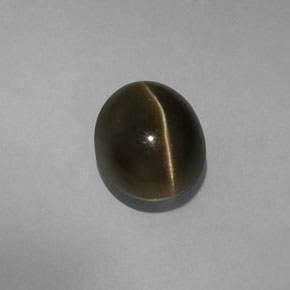 5.70 ct Green Cat's Eye Apatite Stone, Natural Cat's Eye Apatite in Oval Cabochon Shape for Sale