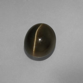 Cat's Eye Apatite Gemstone in 11 x 9 mm (calibrated) Size for Sale, Cat's Eye Apatite Stone in Golden Green Color