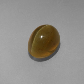 3.56 ct Green Cat's Eye Apatite Stone, Natural Cat's Eye Apatite in Oval Cabochon Shape for Sale