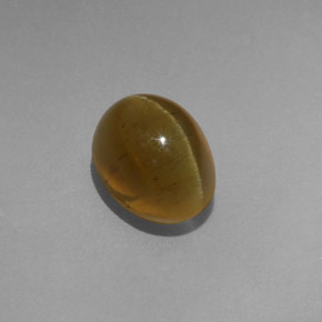 Cat's Eye Apatite Gemstone in 9 x 7 mm (calibrated) Size for Sale, Cat's Eye Apatite Stone in Golden Green Color