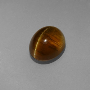 3.17 ct Yellow Cat's Eye Apatite Stone, Natural Cat's Eye Apatite in Oval Cabochon Shape for Sale