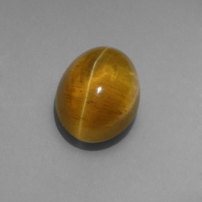 Cat's Eye Apatite Gemstone in 10.8 x 8.1 mm Size for Sale, Cat's Eye Apatite Stone in Greenish Golden Color