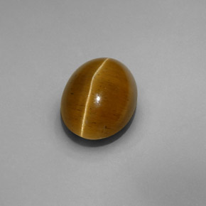 Cat's Eye Apatite Gemstone in 12.3 x 9.4 mm Size for Sale, Cat's Eye Apatite Stone in Greenish Golden Color