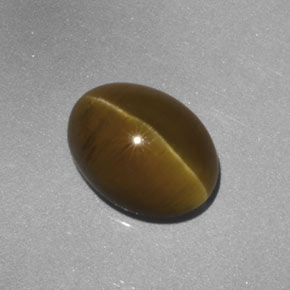 Cat's Eye Apatite Gemstone in 9.6 x 7.2 mm Size for Sale, Cat's Eye Apatite Stone in Greenish Golden Color