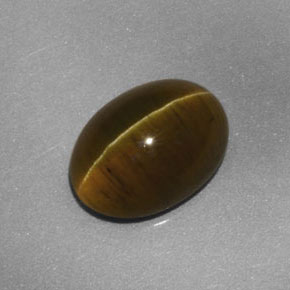 3.41 ct Green Cat's Eye Apatite Stone, Natural Cat's Eye Apatite in Oval Cabochon Shape for Sale