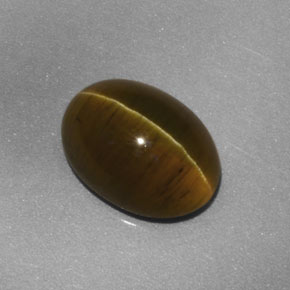 Cat's Eye Apatite Gemstone in 10 x 7.3 mm Size for Sale, Cat's Eye Apatite Stone in Golden Green Color