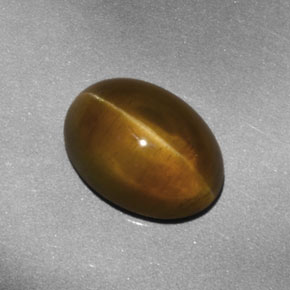 Cat's Eye Apatite Gemstone in 10.1 x 7.4 mm Size for Sale, Cat's Eye Apatite Stone in Greenish Golden Color