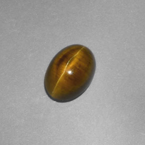 2.23 ct Yellow Cat's Eye Apatite Gemstone, Cat's Eye Apatite Gem in Oval Cabochon Shape for Sale.
