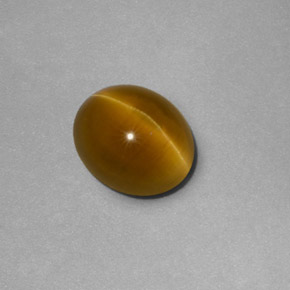 Cat's Eye Apatite Gemstone in 8.8 x 7.4 mm Size for Sale, Cat's Eye Apatite Stone in Greenish Golden Color
