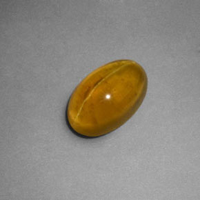 2.52 ct Yellow Cat's Eye Apatite Stone, Natural Cat's Eye Apatite in Oval Cabochon Shape for Sale