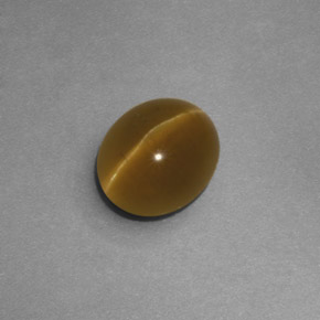 Cat's Eye Apatite Gemstone in 8.3 x 7 mm Size for Sale, Cat's Eye Apatite Stone in Greenish Golden Color