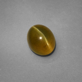 2.68 ct Yellow Cat's Eye Apatite Stone, Natural Cat's Eye Apatite in Oval Cabochon Shape for Sale