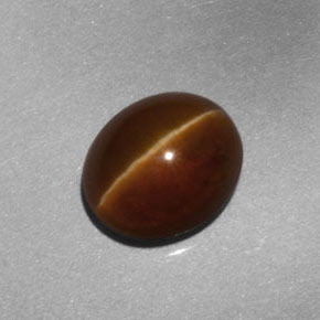2.67 ct Orange Cat's Eye Apatite Stone, Natural Cat's Eye Apatite in Oval Cabochon Shape for Sale