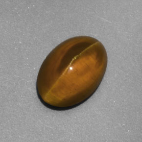 Cat's Eye Apatite Gemstone in 8.3 x 5.9 mm Size for Sale, Cat's Eye Apatite Stone in Greenish Golden Color