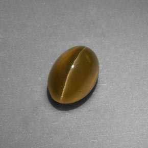 Cat's Eye Apatite Gemstone in 9.9 x 7 mm Size for Sale, Cat's Eye Apatite Stone in Golden Green Color