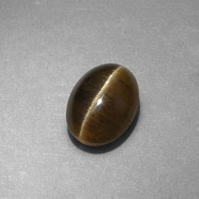 3.29 ct Green Cat's Eye Apatite Stone, Natural Cat's Eye Apatite in Oval Cabochon Shape for Sale