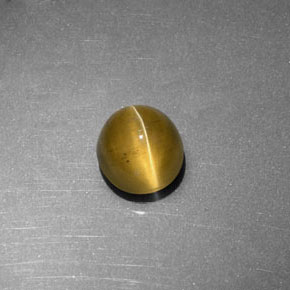 2.27 ct Green Cat's Eye Apatite Stone, Natural Cat's Eye Apatite in Oval Cabochon Shape for Sale