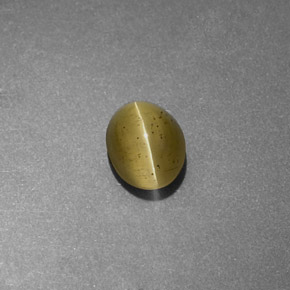 1.11 ct Green Cat's Eye Apatite Stone, Natural Cat's Eye Apatite in Oval Cabochon Shape for Sale