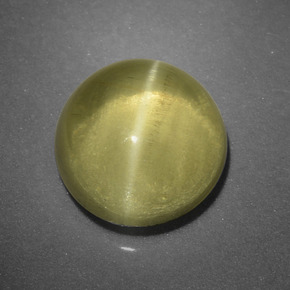 Cat's Eye Apatite Gemstone in 8 mm (calibrated) Size for Sale, Cat's Eye Apatite Stone in Golden Green Color