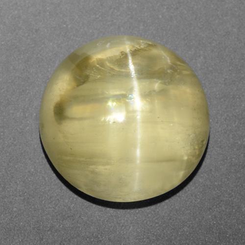 Cat's Eye Apatite Gemstone in 15.3 mm Size for Sale, Cat's Eye Apatite Stone in Golden Green Color