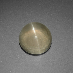 Cat's Eye Apatite Gemstone in 10 mm (calibrated) Size for Sale, Cat's Eye Apatite Stone in Yellow Green Color