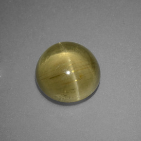 Cat's Eye Apatite Gemstone in 9 mm (calibrated) Size for Sale, Cat's Eye Apatite Stone in Yellow Green Color