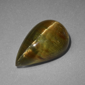 Cat's Eye Apatite Gemstone in 12 x 8 mm (calibrated) Size for Sale, Cat's Eye Apatite Stone in Greenish Golden Color